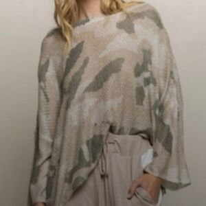 POL Camouflage Patterned Women's Sweater